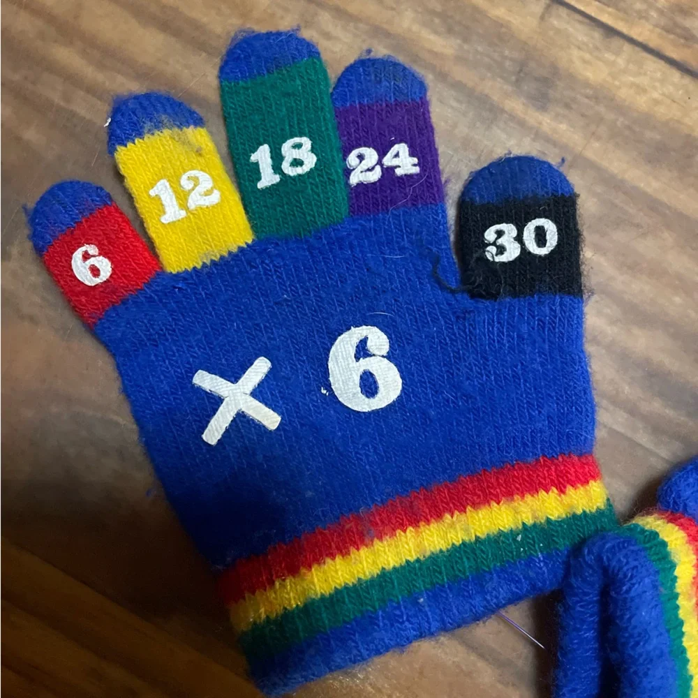 Toddler Knit Stretch Colorful Number Gloves cute comfy cozy unisex